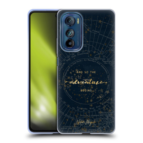 Nature Magick So The Adventure Begins Quote Star Map Soft Gel Case for Motorola Edge 30