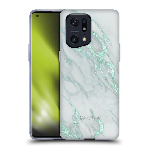 Nature Magick Marble Metallics Teal Soft Gel Case for OPPO Find X5 Pro