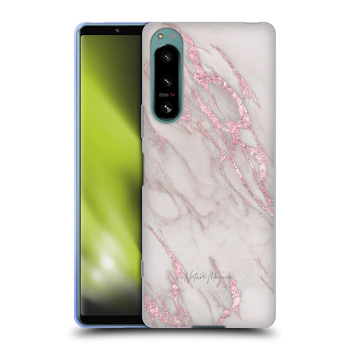 Nature Magick Marble Metallics Pink Soft Gel Case for Sony Xperia 5 IV
