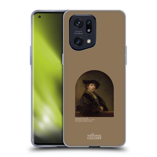 The National Gallery People Rembrandt Self Portrait Age 34 Soft Gel Case for OPPO Find X5 Pro