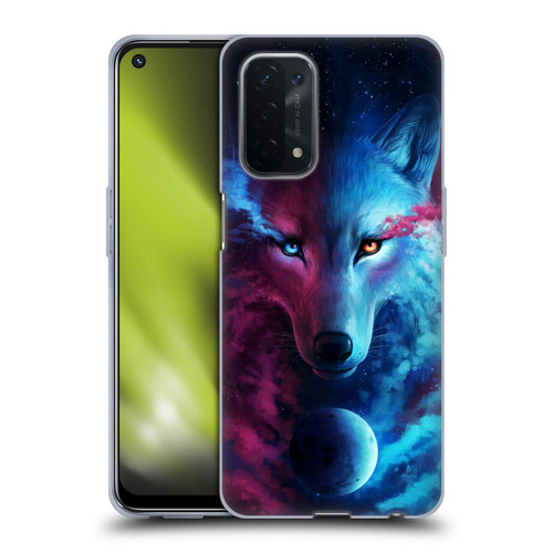 Jonas "JoJoesArt" Jödicke Wildlife Wolf Galaxy Soft Gel Case for OPPO A54 5G