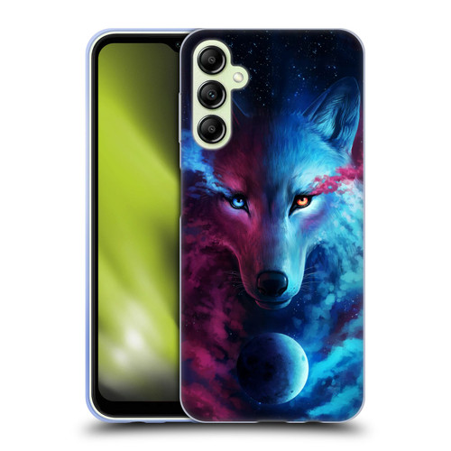 Jonas "JoJoesArt" Jödicke Wildlife Wolf Galaxy Soft Gel Case for Samsung Galaxy A14 5G
