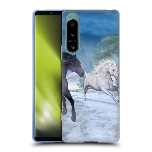 Simone Gatterwe Horses Freedom In The Snow Soft Gel Case for Sony Xperia 5 IV