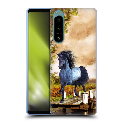 Simone Gatterwe Horses On The Lake Soft Gel Case for Sony Xperia 5 IV