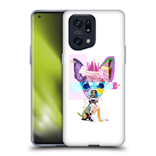 Michel Keck Animal Collage Chihuahua Soft Gel Case for OPPO Find X5 Pro