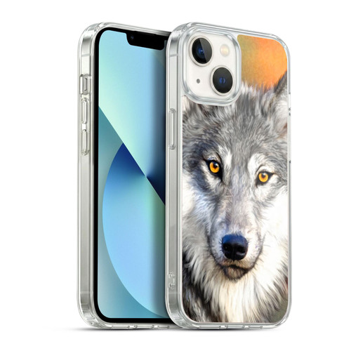 Aimee Stewart Animals Autumn Wolf Soft Gel Case for Apple iPhone 13