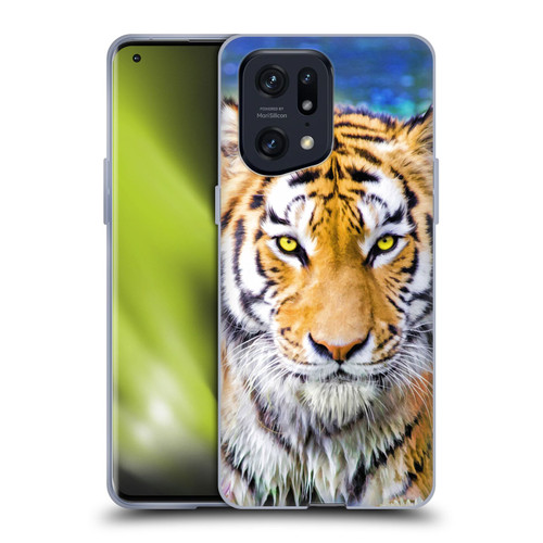 Aimee Stewart Animals Tiger and Lily Soft Gel Case for OPPO Find X5 Pro