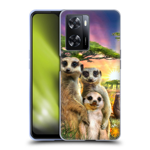 Aimee Stewart Animals Meerkats Soft Gel Case for OPPO A57s