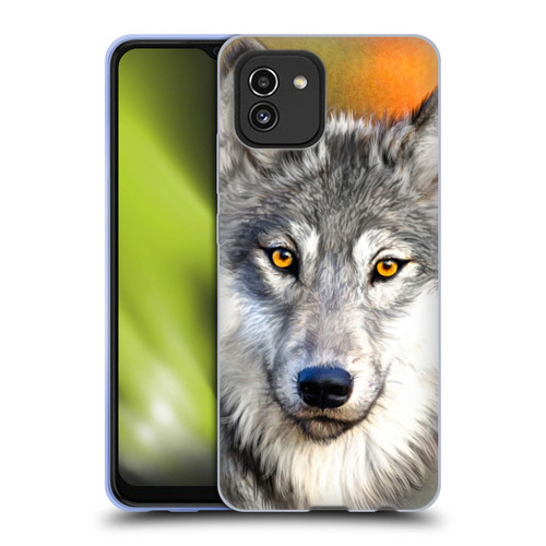 Aimee Stewart Animals Autumn Wolf Soft Gel Case for Samsung Galaxy A03 (2021)
