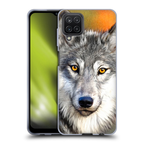 Aimee Stewart Animals Autumn Wolf Soft Gel Case for Samsung Galaxy A12 (2020)
