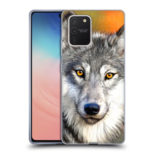 Aimee Stewart Animals Autumn Wolf Soft Gel Case for Samsung Galaxy S10 Lite