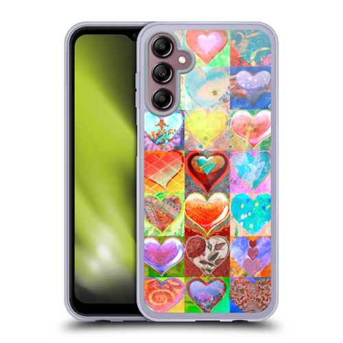 Aimee Stewart Colourful Sweets Hearts Grid Soft Gel Case for Samsung Galaxy A14 5G