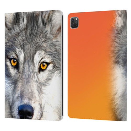 Aimee Stewart Animals Autumn Wolf Leather Book Wallet Case Cover For Apple iPad Pro 11 2020 / 2021 / 2022