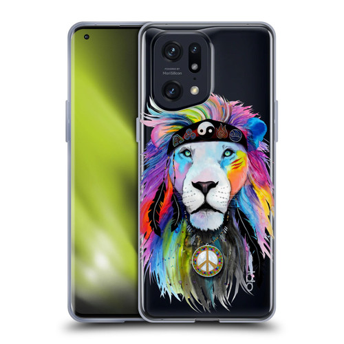 Pixie Cold Cats Hippy Lion Soft Gel Case for OPPO Find X5 Pro