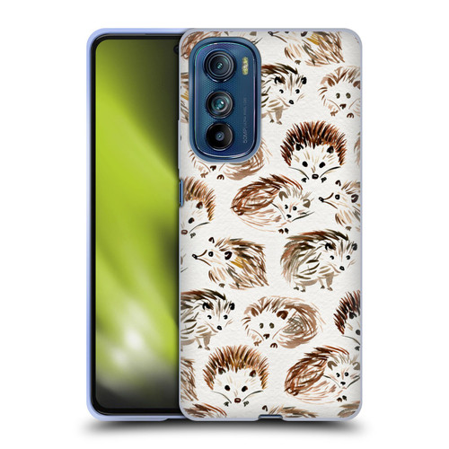Cat Coquillette Animals Hedgehogs Soft Gel Case for Motorola Edge 30