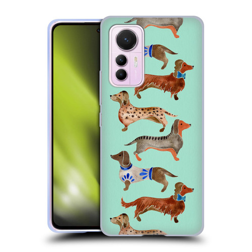 Cat Coquillette Animals Blue Dachshunds Soft Gel Case for Xiaomi 12 Lite