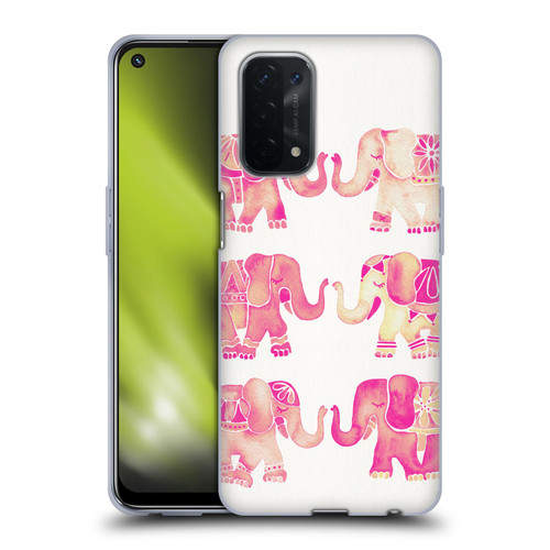 Cat Coquillette Animals 2 Pink Elephants Soft Gel Case for OPPO A54 5G