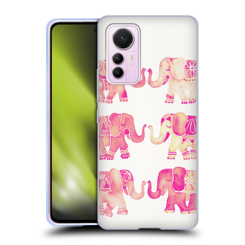 Cat Coquillette Animals 2 Pink Elephants Soft Gel Case for Xiaomi 12 Lite