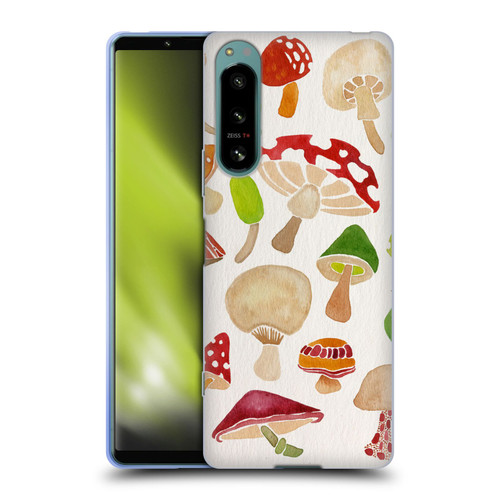 Cat Coquillette Nature Mushrooms Soft Gel Case for Sony Xperia 5 IV