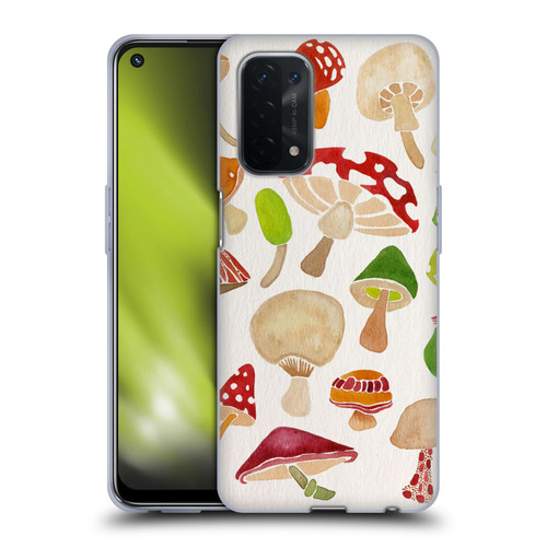 Cat Coquillette Nature Mushrooms Soft Gel Case for OPPO A54 5G