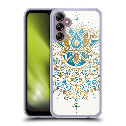 Cat Coquillette Patterns 6 Lotus Bloom Mandala 4 Soft Gel Case for Samsung Galaxy A14 5G