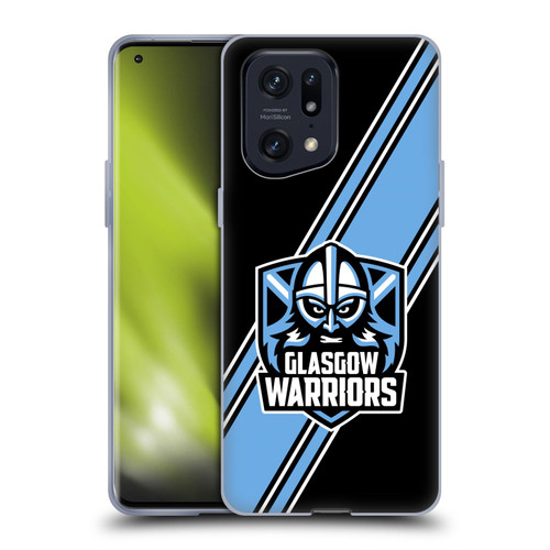 Glasgow Warriors Logo 2 Diagonal Stripes Soft Gel Case for OPPO Find X5 Pro