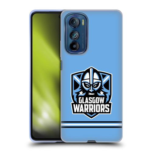 Glasgow Warriors Logo Stripes Blue Soft Gel Case for Motorola Edge 30