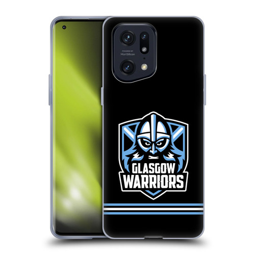 Glasgow Warriors Logo Stripes Black Soft Gel Case for OPPO Find X5 Pro