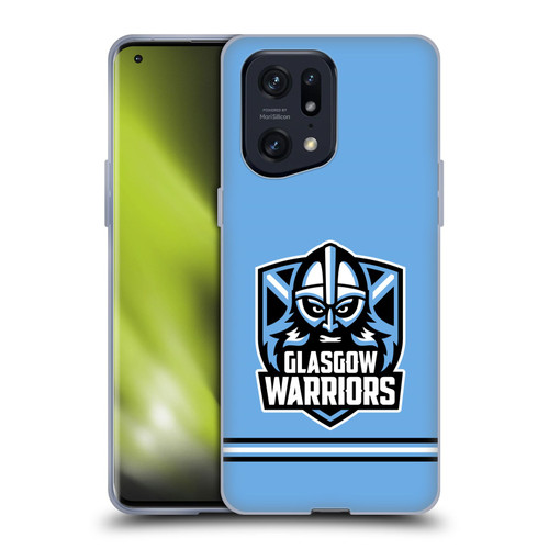 Glasgow Warriors Logo Stripes Blue Soft Gel Case for OPPO Find X5 Pro