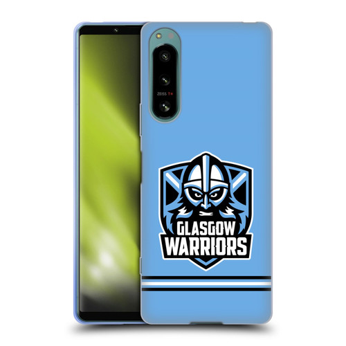 Glasgow Warriors Logo Stripes Blue Soft Gel Case for Sony Xperia 5 IV