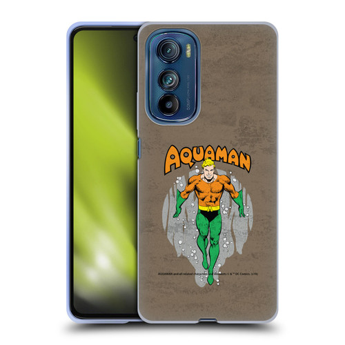 Aquaman DC Comics Fast Fashion Classic Distressed Look Soft Gel Case for Motorola Edge 30