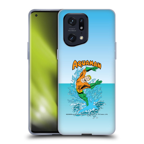 Aquaman DC Comics Fast Fashion Splash Soft Gel Case for OPPO Find X5 Pro