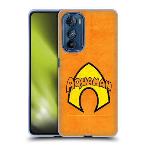 Aquaman DC Comics Logo Classic Distressed Look Soft Gel Case for Motorola Edge 30