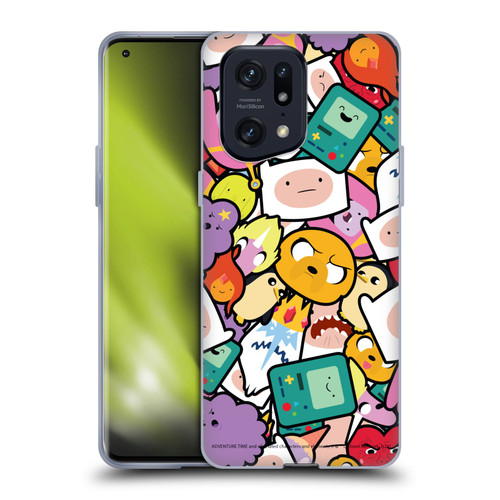 Adventure Time Graphics Pattern Soft Gel Case for OPPO Find X5 Pro