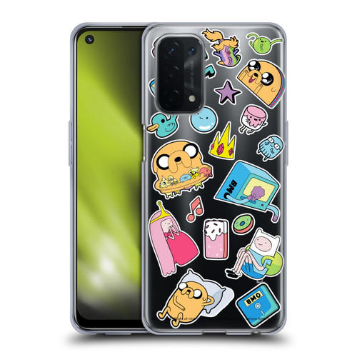 Adventure Time Graphics Icons Soft Gel Case for OPPO A54 5G