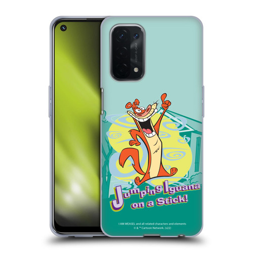 I Am Weasel. Graphics Jumping Iguana On A Stick Soft Gel Case for OPPO A54 5G