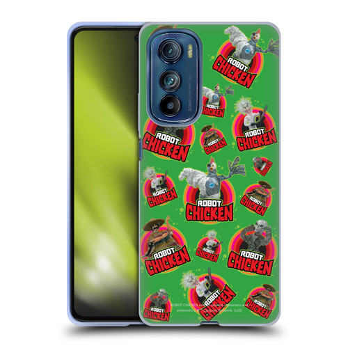 Robot Chicken Graphics Icons Soft Gel Case for Motorola Edge 30