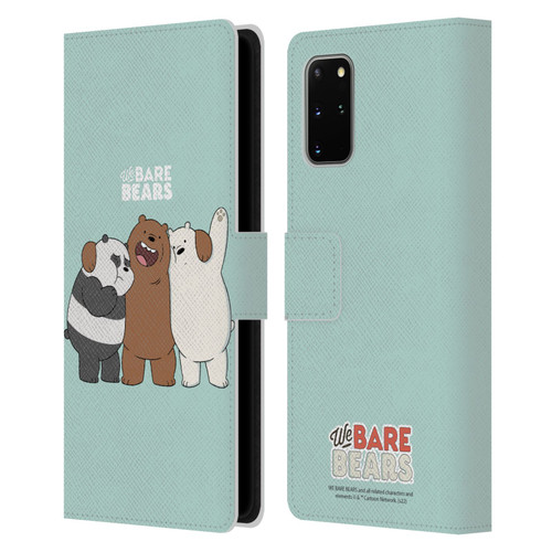 We Bare Bears Character Art Group 1 Leather Book Wallet Case Cover For Samsung Galaxy S20+ / S20+ 5G