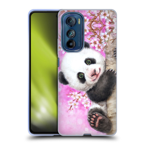 Kayomi Harai Animals And Fantasy Cherry Blossom Panda Soft Gel Case for Motorola Edge 30