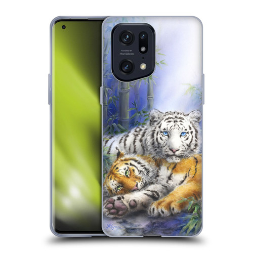 Kayomi Harai Animals And Fantasy Asian Tiger Couple Soft Gel Case for OPPO Find X5 Pro