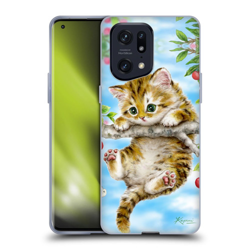 Kayomi Harai Animals And Fantasy Cherry Tree Kitten Soft Gel Case for OPPO Find X5 Pro