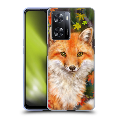 Kayomi Harai Animals And Fantasy Fox With Autumn Leaves Soft Gel Case for OPPO A57s