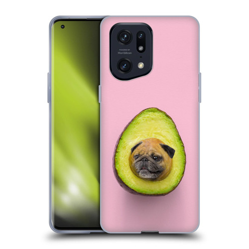 Pixelmated Animals Surreal Pets Pugacado Soft Gel Case for OPPO Find X5 Pro