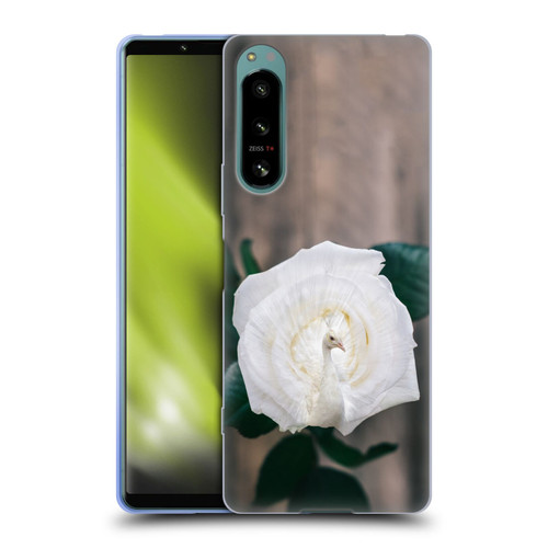 Pixelmated Animals Surreal Pets Peacock Rose Soft Gel Case for Sony Xperia 5 IV
