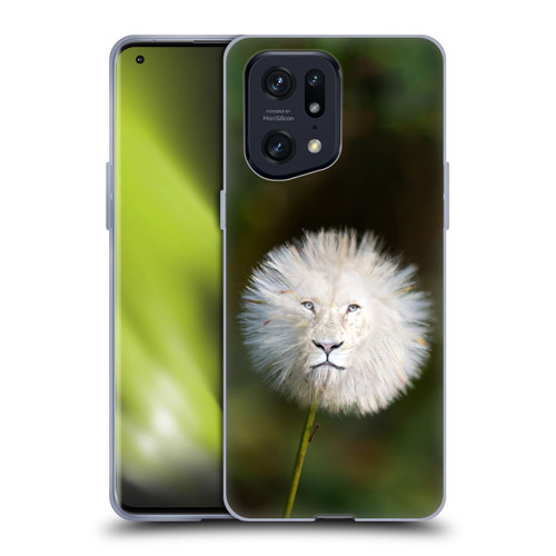 Pixelmated Animals Surreal Wildlife Dandelion Soft Gel Case for OPPO Find X5 Pro