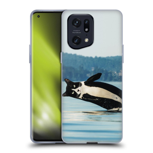Pixelmated Animals Surreal Wildlife Orcat Soft Gel Case for OPPO Find X5 Pro