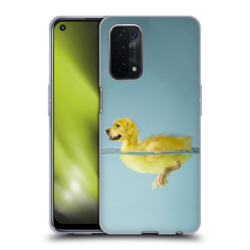 Pixelmated Animals Surreal Wildlife Dog Duck Soft Gel Case for OPPO A54 5G