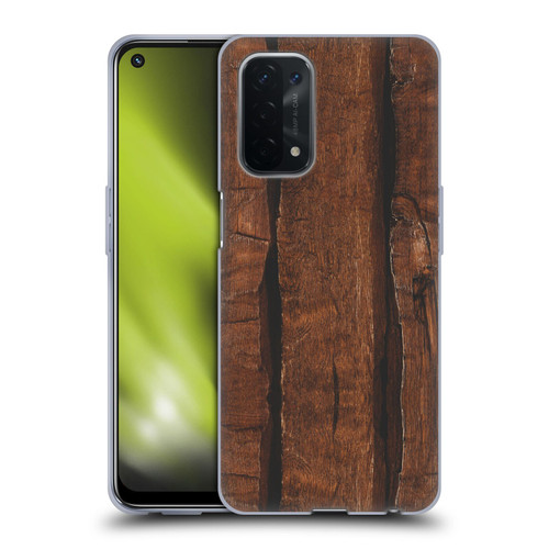PLdesign Wood And Rust Prints Rustic Brown Old Wood Soft Gel Case for OPPO A54 5G