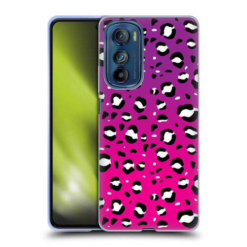 Grace Illustration Animal Prints Pink Leopard Soft Gel Case for Motorola Edge 30