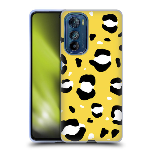 Grace Illustration Animal Prints Yellow Leopard Soft Gel Case for Motorola Edge 30